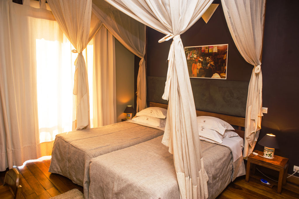 Chambre hotel les trois metis Antananarivo Madagascar twin ensemble